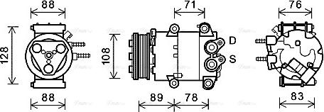 Ava Quality Cooling FDAK571 - Компресор, кондиціонер autozip.com.ua