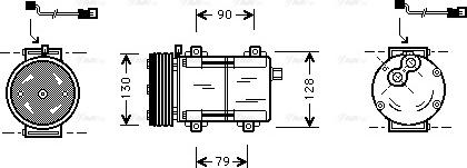 Ava Quality Cooling FDAK280 - Компресор, кондиціонер autozip.com.ua