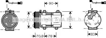 Ava Quality Cooling FD K281 - Компресор, кондиціонер autozip.com.ua