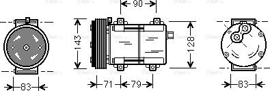 Ava Quality Cooling FDAK279 - Компресор, кондиціонер autozip.com.ua