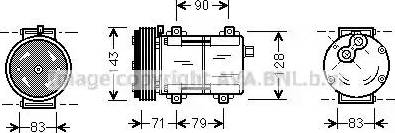 Ava Quality Cooling FD K279 - Компресор, кондиціонер autozip.com.ua