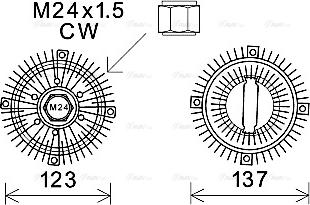 AVA FDC446 - Зчеплення, вентилятор радіатора autozip.com.ua