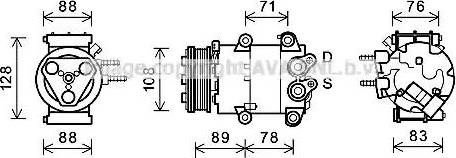 Ava Quality Cooling FDK571 - Компресор, кондиціонер autozip.com.ua