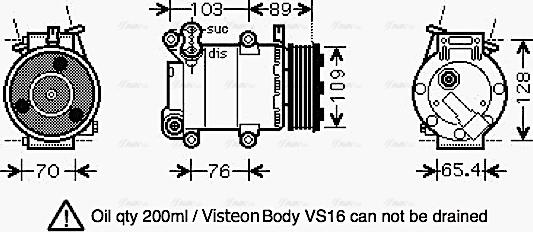 Ava Quality Cooling FD K392 - Компресор, кондиціонер autozip.com.ua