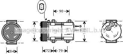 Ava Quality Cooling FD K351 - Компресор, кондиціонер autozip.com.ua