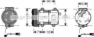 Ava Quality Cooling FD K283 - Компресор, кондиціонер autozip.com.ua