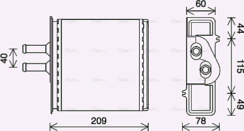 Ava Quality Cooling FT6463 - Теплообмінник, опалення салону autozip.com.ua