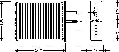 Ava Quality Cooling FT 6193 - Теплообмінник, опалення салону autozip.com.ua