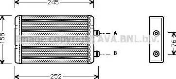 Ava Quality Cooling FT 6220 - Теплообмінник, опалення салону autozip.com.ua