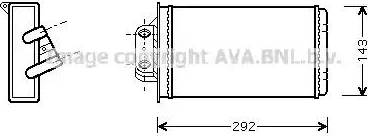 Ava Quality Cooling FT 6273 - Теплообмінник, опалення салону autozip.com.ua