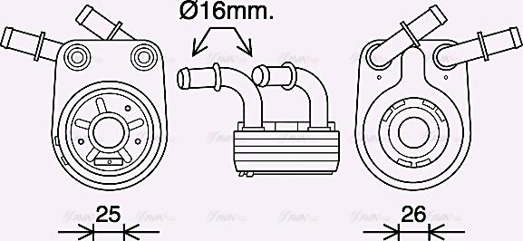 Ava Quality Cooling FT3458 - Масляний радіатор, рухове масло autozip.com.ua