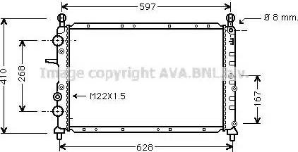 Ava Quality Cooling FT 2190 - Радіатор, охолодження двигуна autozip.com.ua