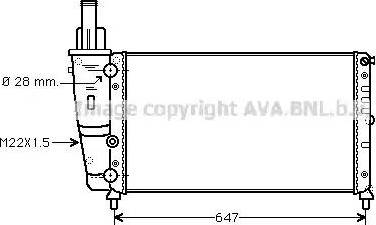 Ava Quality Cooling FT2140 - Радіатор, охолодження двигуна autozip.com.ua