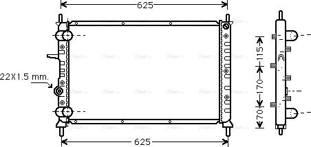 Ava Quality Cooling FT 2188 - Радіатор, охолодження двигуна autozip.com.ua