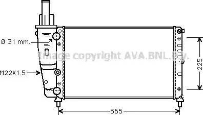 Ava Quality Cooling FT 2139 - Радіатор, охолодження двигуна autozip.com.ua