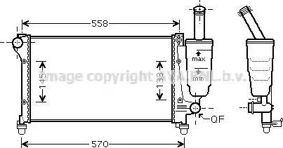 Ava Quality Cooling FT 2368 - Радіатор, охолодження двигуна autozip.com.ua