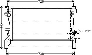 Ava Quality Cooling FTA2380 - Радіатор, охолодження двигуна autozip.com.ua