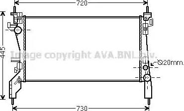 Ava Quality Cooling FT 2380 - Радіатор, охолодження двигуна autozip.com.ua