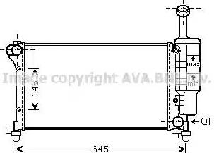 Ava Quality Cooling FT 2335 - Радіатор, охолодження двигуна autozip.com.ua