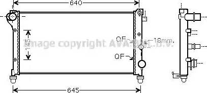 Ava Quality Cooling FT 2295 - Радіатор, охолодження двигуна autozip.com.ua