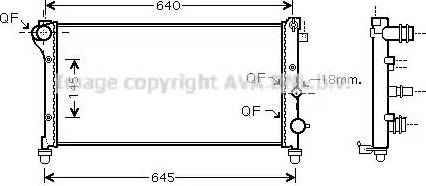 Ava Quality Cooling FT 2292 - Радіатор, охолодження двигуна autozip.com.ua