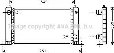 Ava Quality Cooling FT 2243 - Радіатор, охолодження двигуна autozip.com.ua