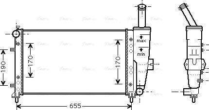 Ava Quality Cooling FT 2281 - Радіатор, охолодження двигуна autozip.com.ua