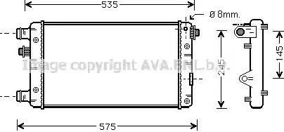 Ava Quality Cooling FT 2239 - Радіатор, охолодження двигуна autozip.com.ua