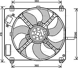 Ava Quality Cooling FT 7551 - Вентилятор, охолодження двигуна autozip.com.ua