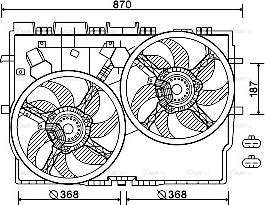 Ava Quality Cooling FT7584 - Вентилятор, охолодження двигуна autozip.com.ua