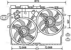 Ava Quality Cooling FT7585 - Вентилятор, охолодження двигуна autozip.com.ua