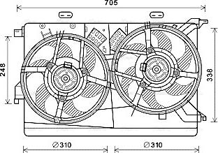 Ava Quality Cooling FT7607 - Вентилятор, охолодження двигуна autozip.com.ua