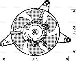 Ava Quality Cooling FT 7283 - Вентилятор, охолодження двигуна autozip.com.ua