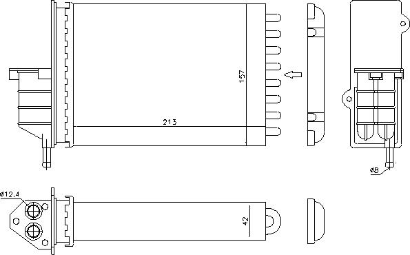 Ava Quality Cooling FTA6259 - Теплообмінник, опалення салону autozip.com.ua