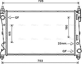 Ava Quality Cooling FTA2449 - Радіатор, охолодження двигуна autozip.com.ua