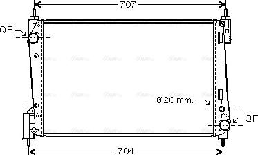 Ava Quality Cooling FTA2400 - Радіатор, охолодження двигуна autozip.com.ua