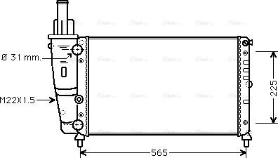 Ava Quality Cooling FTA2139 - Радіатор, охолодження двигуна autozip.com.ua