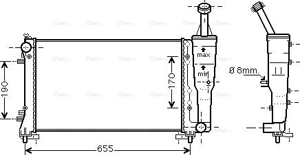 Ava Quality Cooling FTA2308 - Радіатор, охолодження двигуна autozip.com.ua