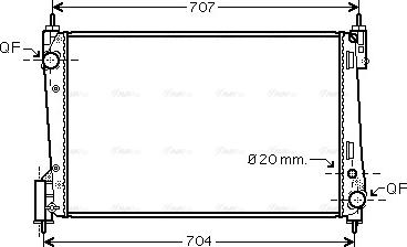 Ava Quality Cooling FTA2311 - Радіатор, охолодження двигуна autozip.com.ua