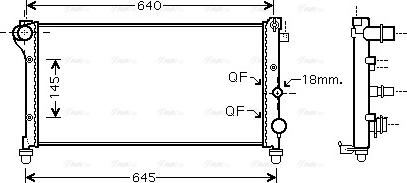 Ava Quality Cooling FTA2295 - Радіатор, охолодження двигуна autozip.com.ua