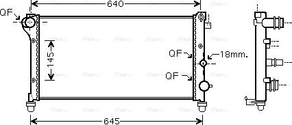 Ava Quality Cooling FTA2292 - Радіатор, охолодження двигуна autozip.com.ua