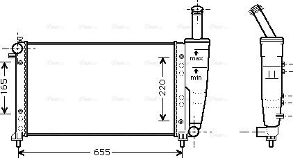 Ava Quality Cooling FTA2218 - Радіатор, охолодження двигуна autozip.com.ua