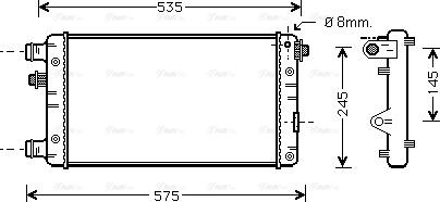 Ava Quality Cooling FTA2239 - Радіатор, охолодження двигуна autozip.com.ua