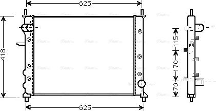 Ava Quality Cooling FTA2227 - Радіатор, охолодження двигуна autozip.com.ua