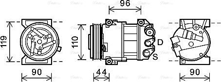 Ava Quality Cooling FTAK407 - Компресор, кондиціонер autozip.com.ua