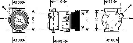 Ava Quality Cooling FT K035 - Компресор, кондиціонер autozip.com.ua