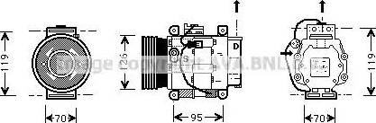 Ava Quality Cooling FT K036 - Компресор, кондиціонер autozip.com.ua