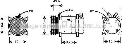 Ava Quality Cooling FT K324 - Компресор, кондиціонер autozip.com.ua