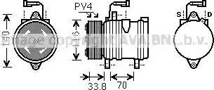 Ava Quality Cooling FT K374 - Компресор, кондиціонер autozip.com.ua