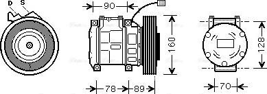 Ava Quality Cooling HDAK196 - Компресор, кондиціонер autozip.com.ua